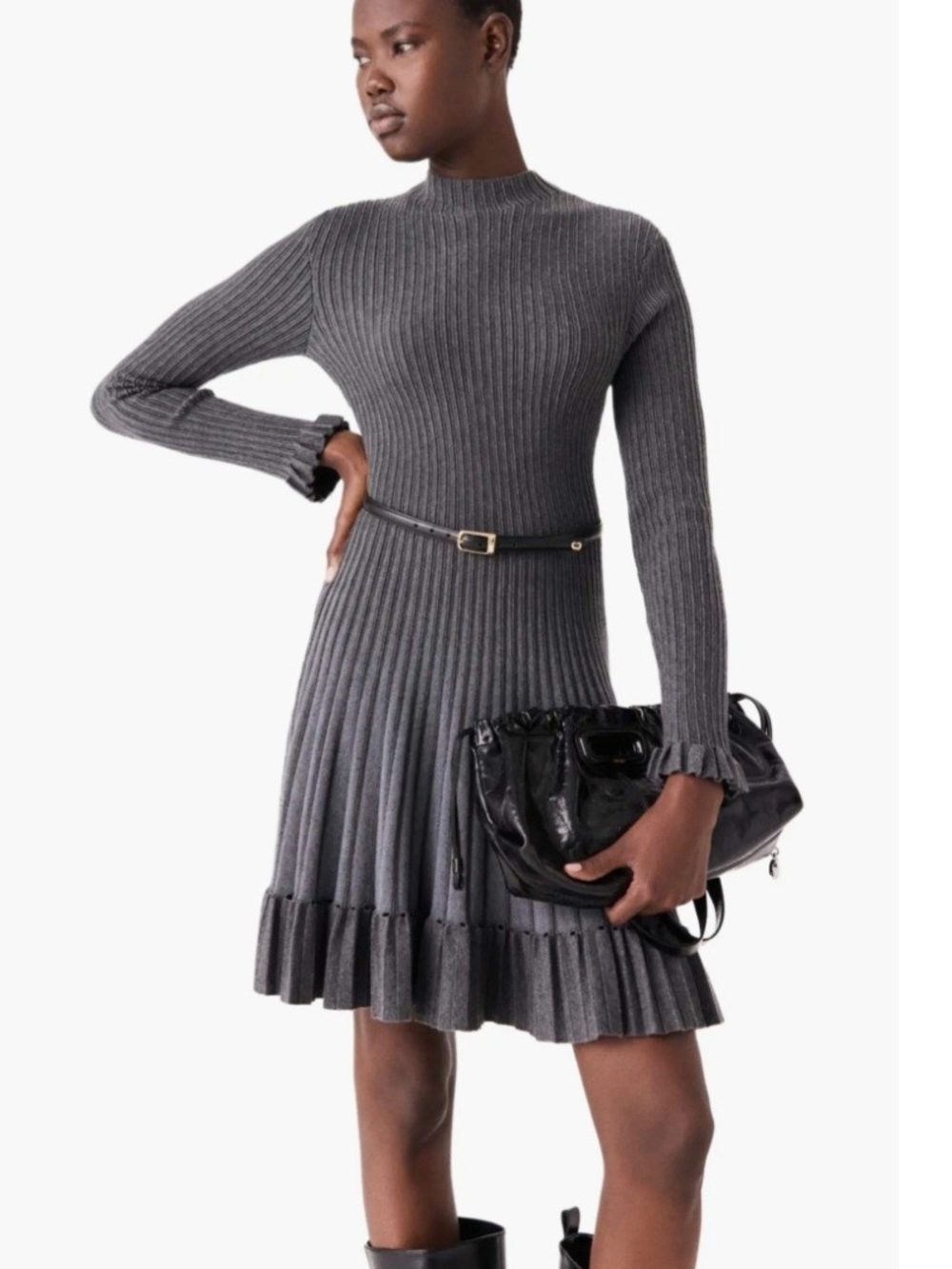 Maje Short Gradient Knit Dress 0 $350 Did Not Come With A Belt - Picture 7 of 8